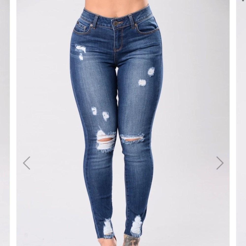 Fashion Nova Distressed Skinny Jeans
